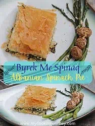 Byrek me spinaq with text
