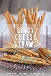 Cheese straws with text on top