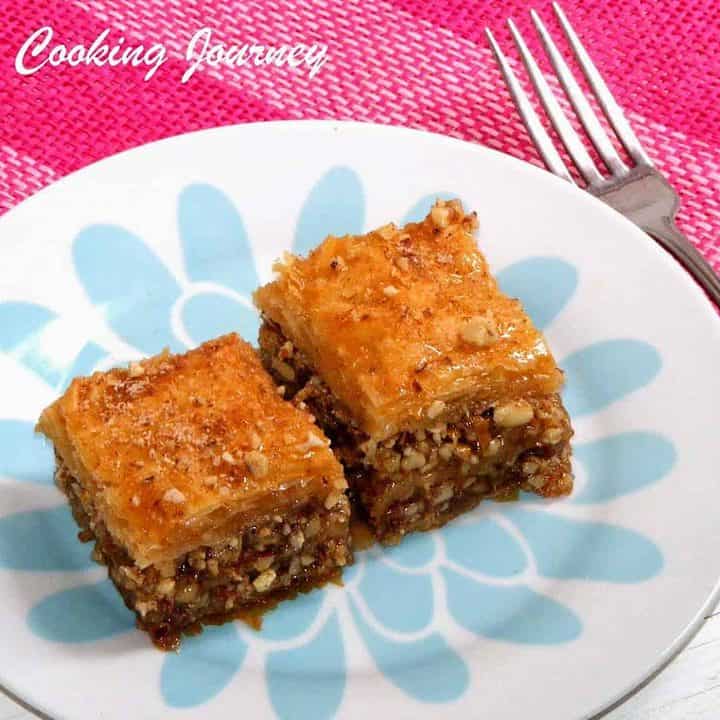 Two Baklava in a plate - Featured Image