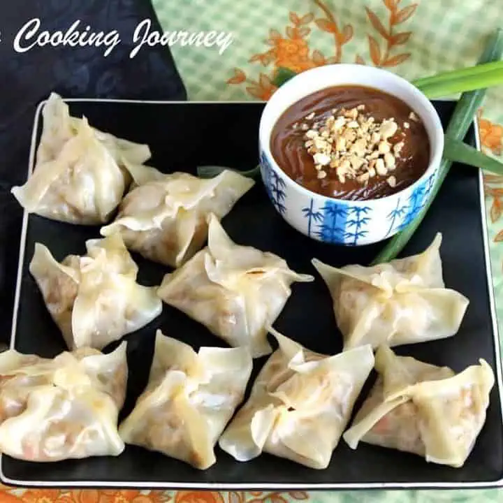 Vegetable Steamed Dumpling with a sauce on the side - Featured Image