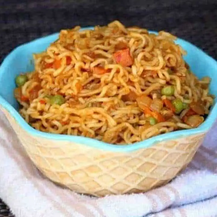 Vegetable Noodles using Maggie in a bowl - Featured image