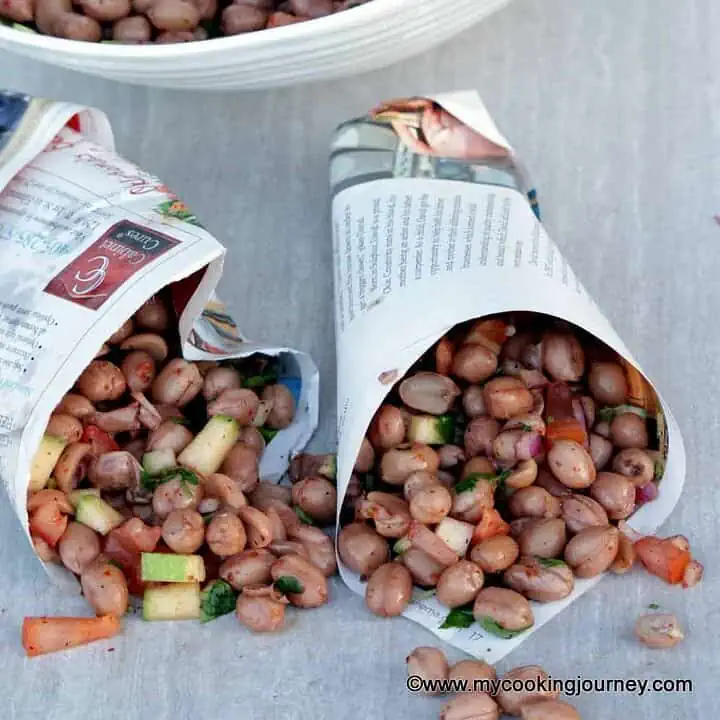 Beachside Masala Peanuts in a paper cone - Featured Imaged.