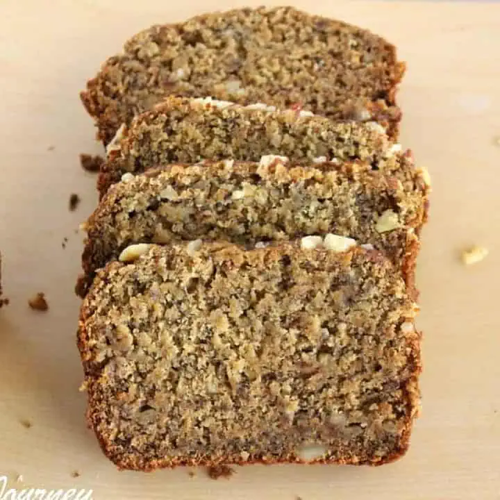 Sliced Banana Almon Bread - Featured Image