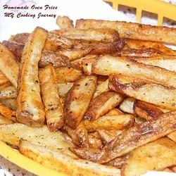 Home made oven fries in a basket - Featured Image
