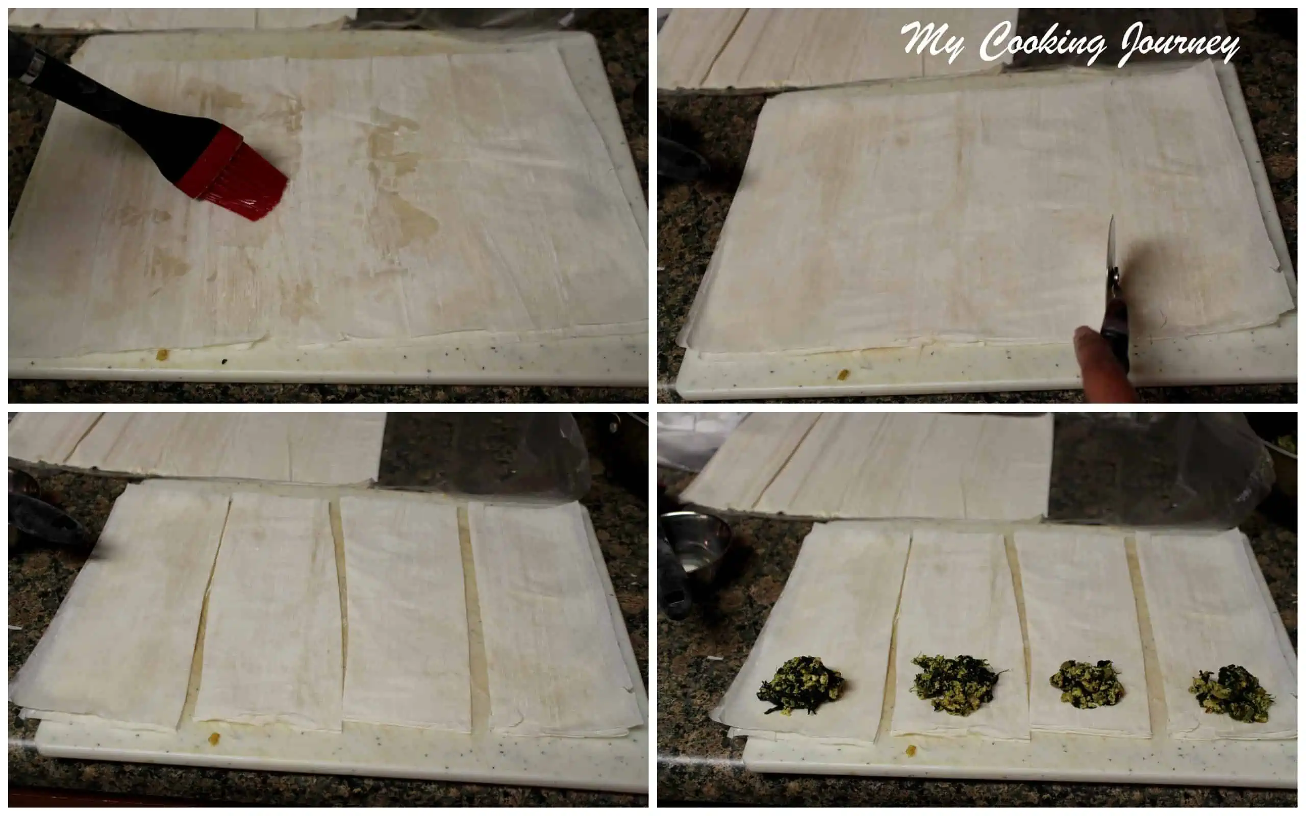 Prepping the Phyllo Sheet