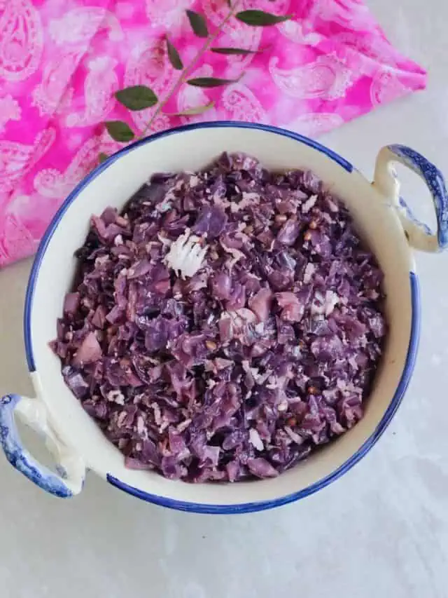 Purple Cabbage Poriyal