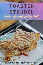 Toaster strudel with text for pinterest.